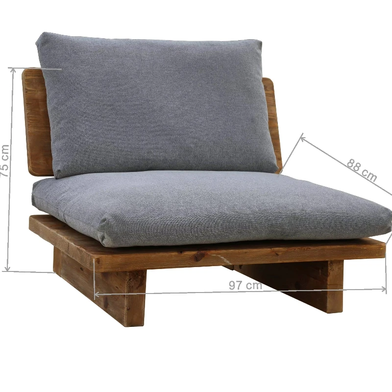 

Living room furniture Modern design Cheap single-seat corner sofa with wooden frame