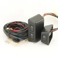Kit universal de 3 interruptores basculantes Cerradura de puerta Ventanas eléctricas 12V para dos puertas delanteras