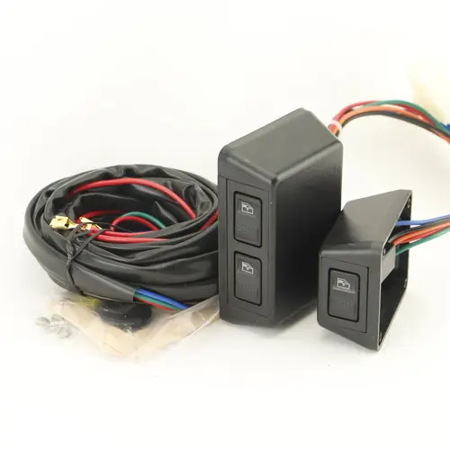 Imagen 1 del producto Kit universal de 3 interruptores basculantes Cerradura de puerta Ventanas eléctricas 12V para dos puertas delanteras