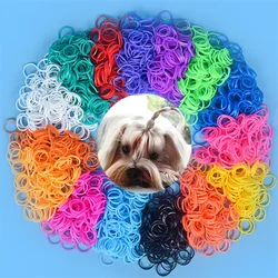 Elastico colorato per toelettatura di animali domestici Copricapo per cani Teddy per cani Archi per capelli fai-da-te Accessori per capelli a forcina per toelettatura