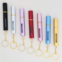 Refillable 10ml Portable Perfume Spray Bottle with Keychain Mini Spray Bottle Perfume Refill Spray Press Head Portable Travel