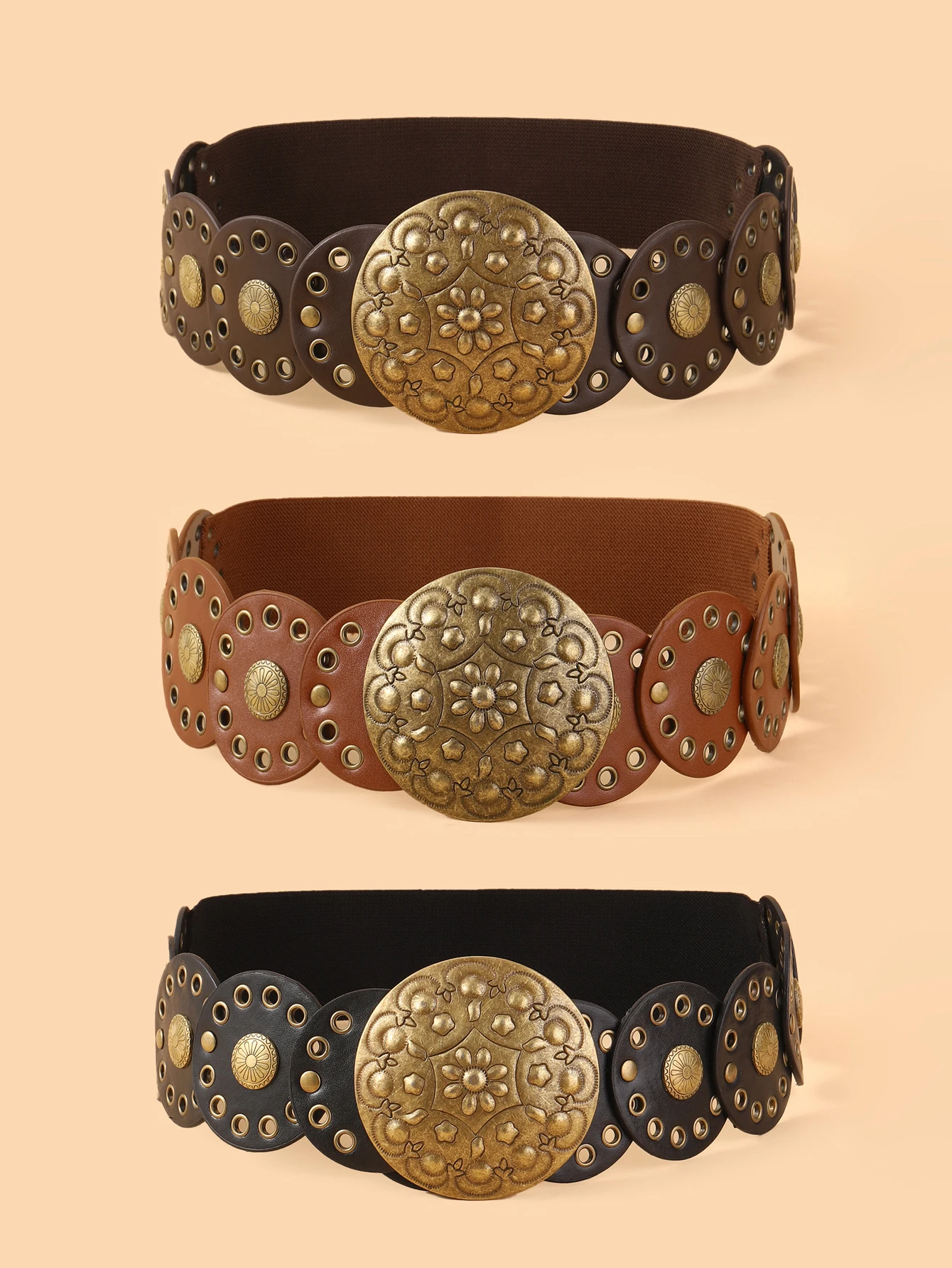 1pcs women's new fashion retro national style belt women's waistband decoration high-quality pu jeans dress decoration all-seaso