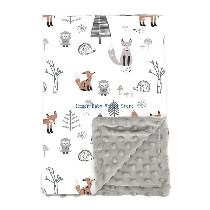 B2QD 100x75cm للأطفال الصغار الذين يتلقون بطانية رمي أبله ناعم أفخم القماش