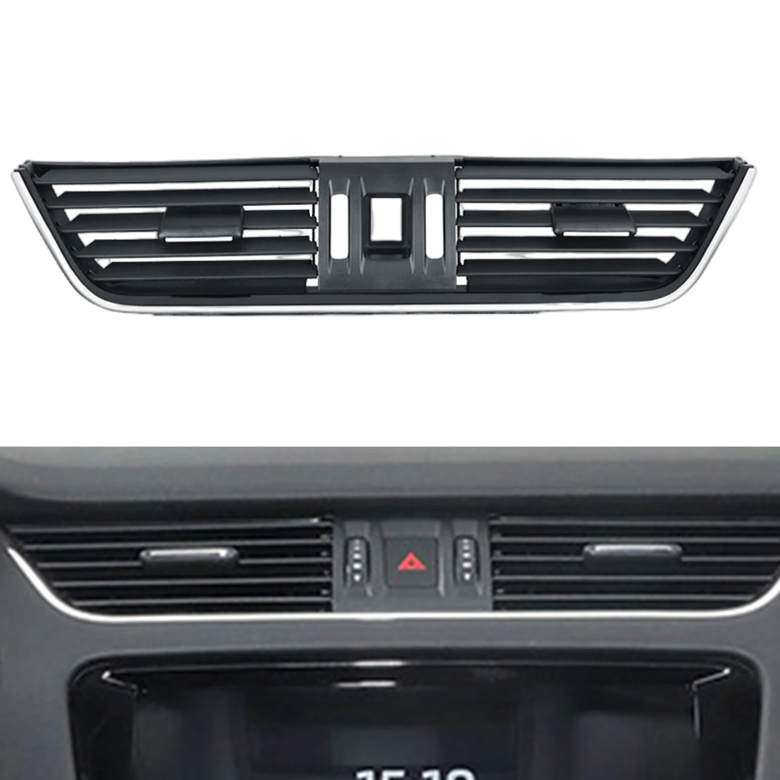 

Car Interior Front Dashboard Air Conditioning Outlet Assembly Vent Panel Cover Frame Trim For Skoda Octavia 3 MK3 A7 2015-2020