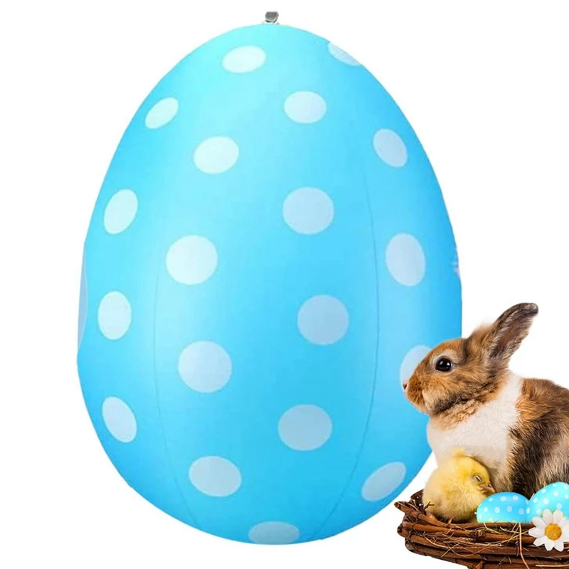 بيض عيد الفصح القابل للنفخ، بيض عيد الفصح، بيض عيد الفصح لتزيين بيض عيد الفصح في الهواء الطلق، سهل التركيب باللون الأزرق