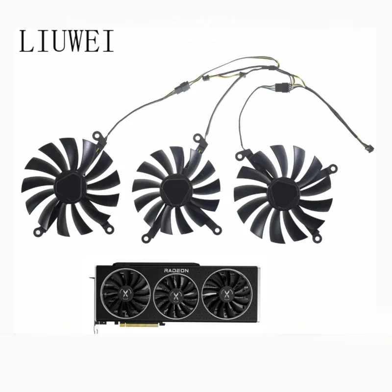 

.3PCS Graphics card fan for XFX Radeon RX 6800 RX 6800XT RX-68XTA0A9 RX-68XTA0B9