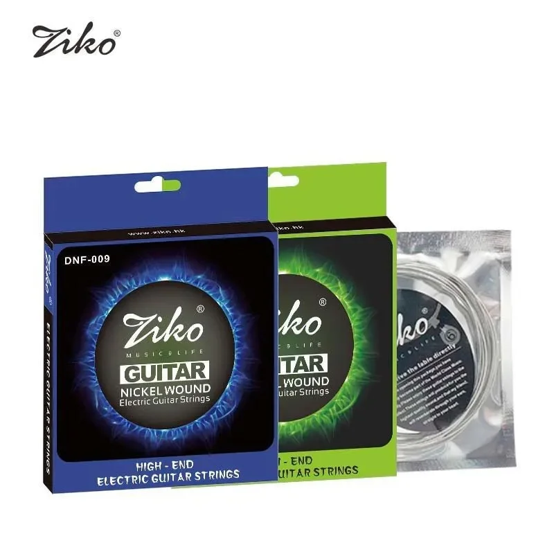 Ziko DNF 009 010 Electric Guitar Strings Nickel Plated Carbon Steel Hexagonal Alloy Musical Instruments Accessories