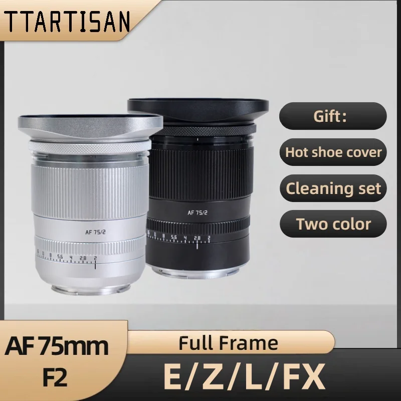 TTArtisan AF 75 مللي متر F2 كامل الإطار التركيز التلقائي رئيس عدسة لسوني E/نيكون Z/فوجي X/L جبل/ZV-E1 A7R V A9 II Z6 Z7 لوميكس S9 X-T5 #1