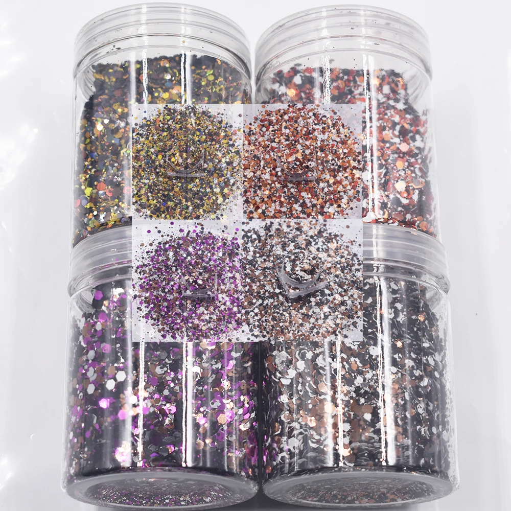 10g/Bag HW Halloween Chunky Mix Glitter Jack o' Latern Glitter for Art Tumbler Crafts DIY Handwork Accessories Festival Party