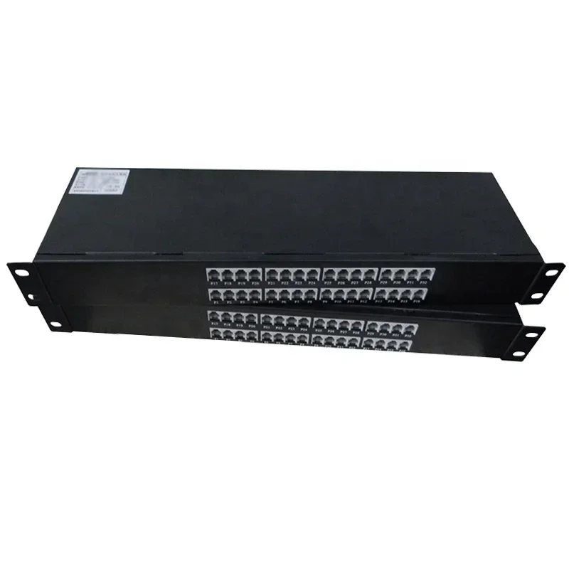 Fiber Optic Telephone Converter  Single Mode Single Fiber Rack Mount 32 Channel PCM Voice Multiplexer Over Fiber Optic