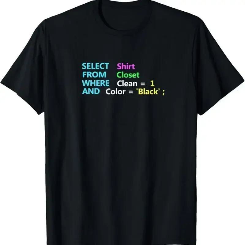 Programmer Sql Query Geek Database Coding T Shirt