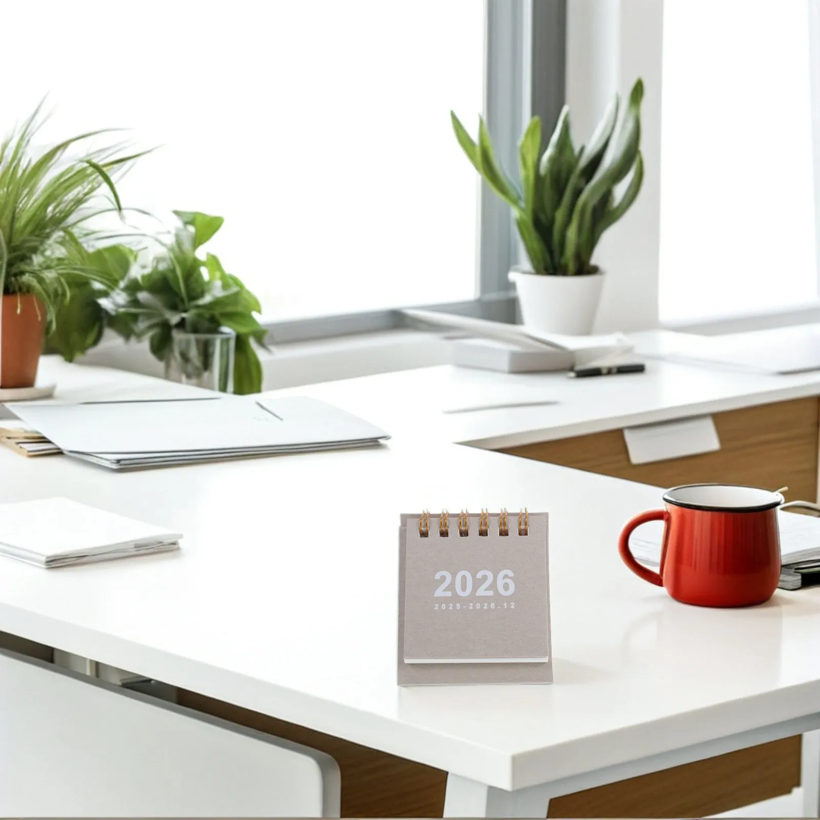 Mini Desk Calendar 2026 Small Desktop Tear Off Pages Compact Daily Planning Organizer Portable Office Home Decor