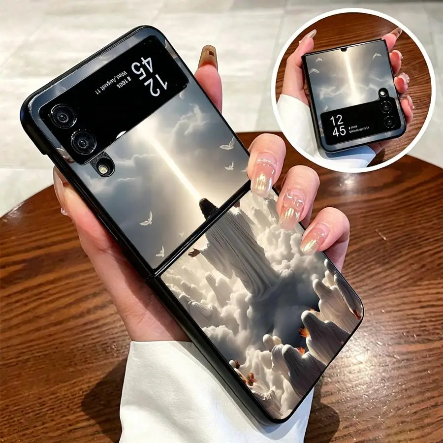 Coque pour Samsung Galaxy Z Fold 7 6 5 4 3 Z Flip 7 6 5 4 3 – Housse de téléphone pour les croyants du christianisme