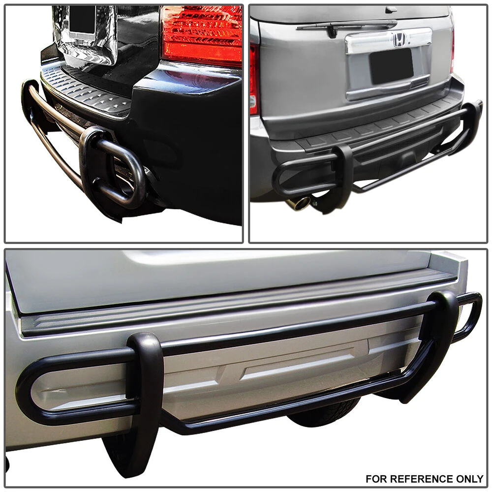 US FOR 2009 2010 2011 2012 2014 NISSAN MURANO Z51 BLACK COATED DOUBLE BAR REAR BUMPER PROTECTOR GUARD