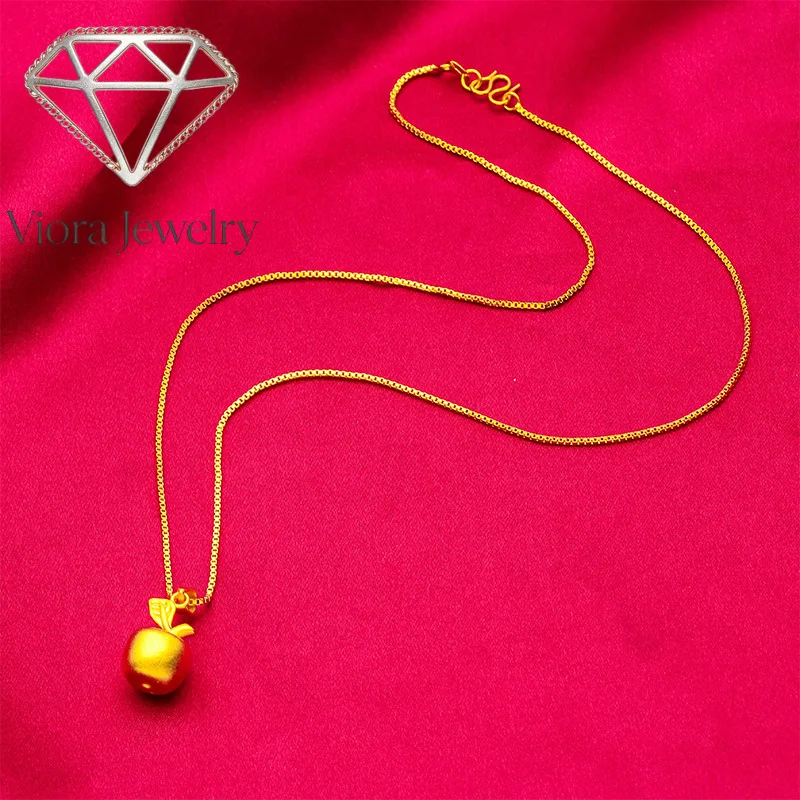 

Viora Jewelry 24K Gold AU999 Fruit Necklace Women's - Premium understated design, fresh style, vibrant for young women