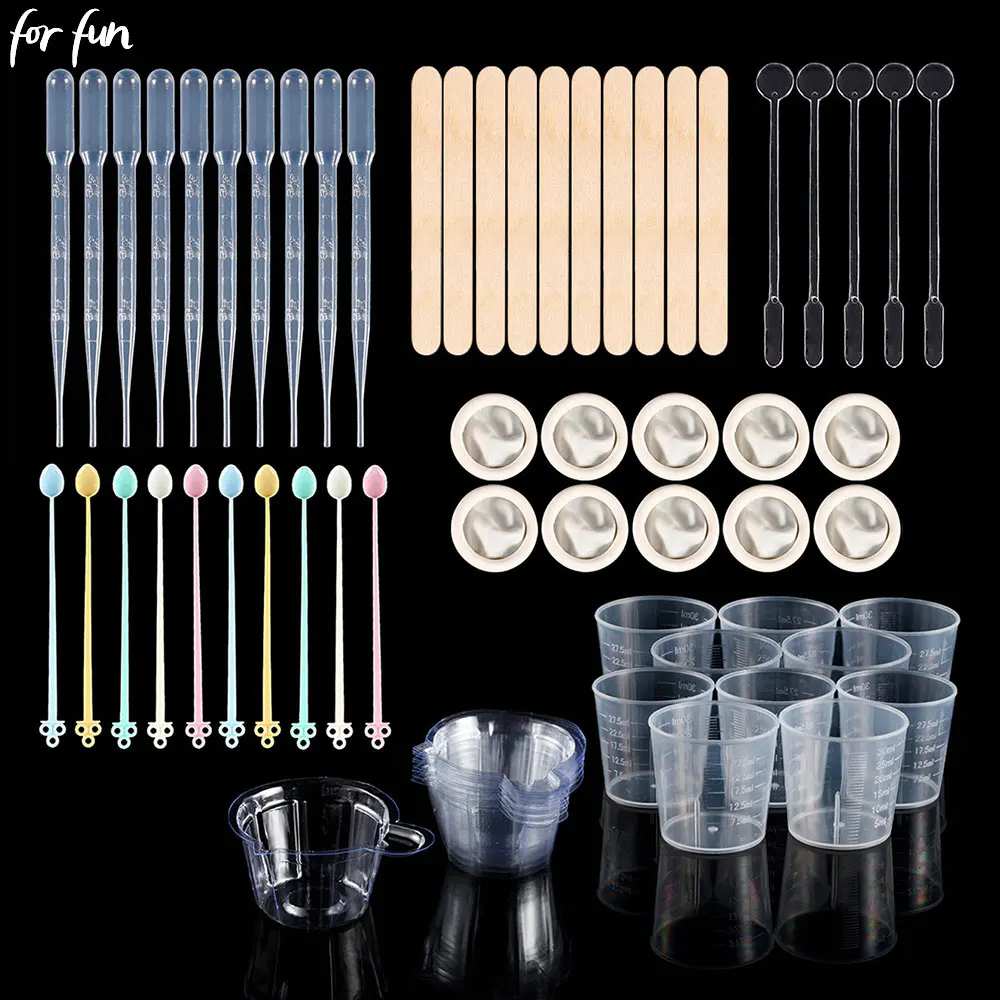 For Fun Plastic Cup Spoons Dispenser for DIY Resin Mold Tool Disposable Spoons Epoxy Resin Mold Silicone Jewelry Making Tools