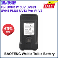 BAOFENG UV13PRO Walkie Talkie Battery UV8R P15UV UV999 High Capacity Type-C Battery For Baofeng UVK5 PLUS UV13 Pro V1 V2 Radio