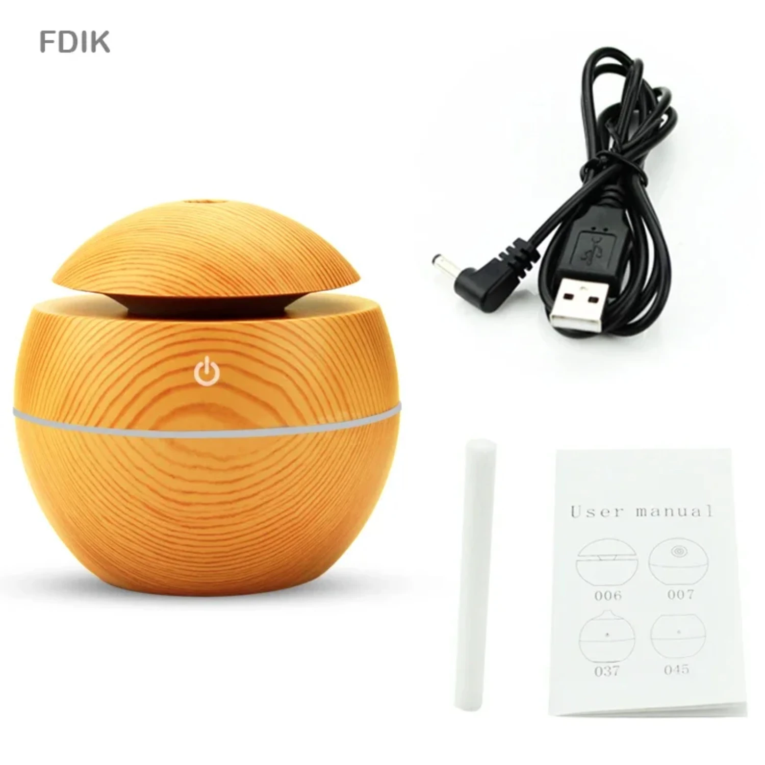 NEW Small USB Ultrasonic Essential Oil Diffuser with 7 Color Change LED Night Light for Office Air Purification, 130ml Capacity 