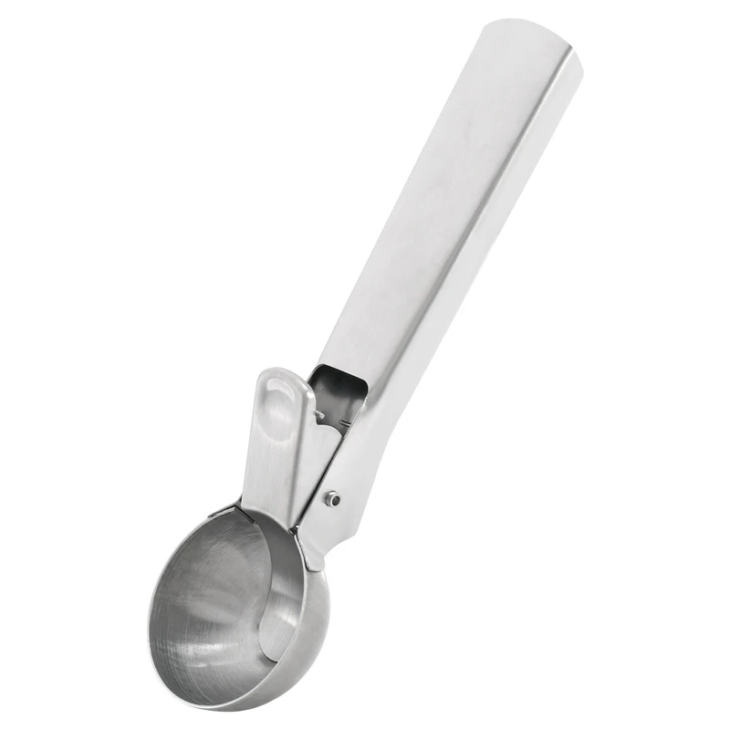 Stainless Steel Ice Cream Scoop, Easy To Trigger Release, Ice Cream Scoop With Comfortable Antifreeze Handle