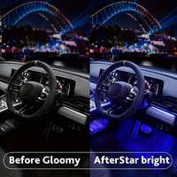 Universal Car Interior RGB LED Ambient Mood Strip Light 48 Colors APP Remote Control DIY Decorative Lamp Kit for Auto Vehicles