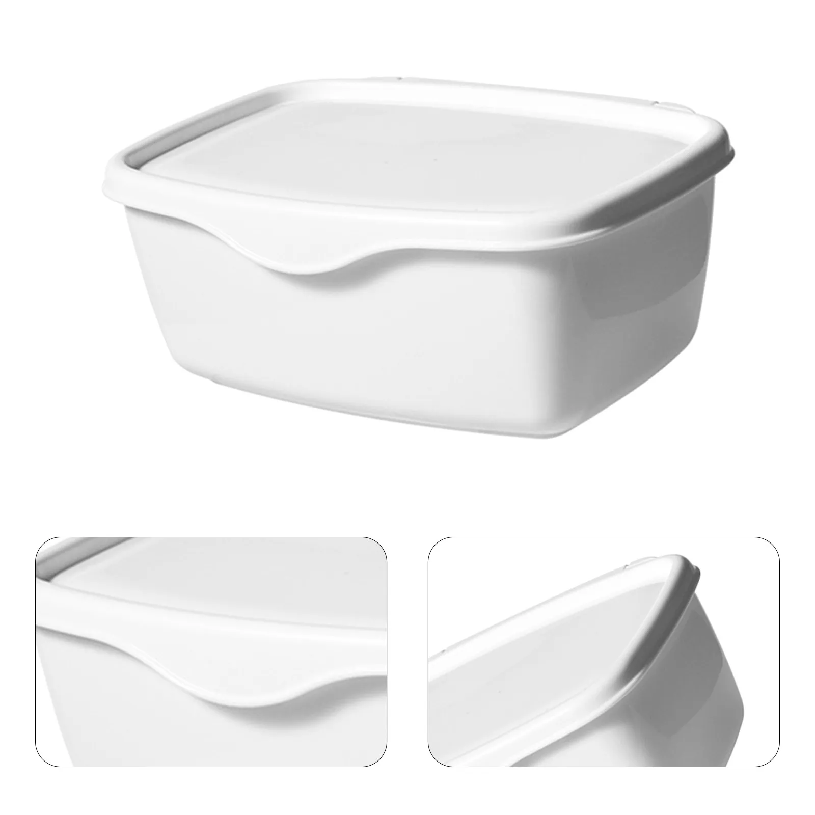 Square Plastic Tissue Box with Cover Compact Lightweight Storage Case for Wet Tissues Napkins Masks Wipes Holder Desktop