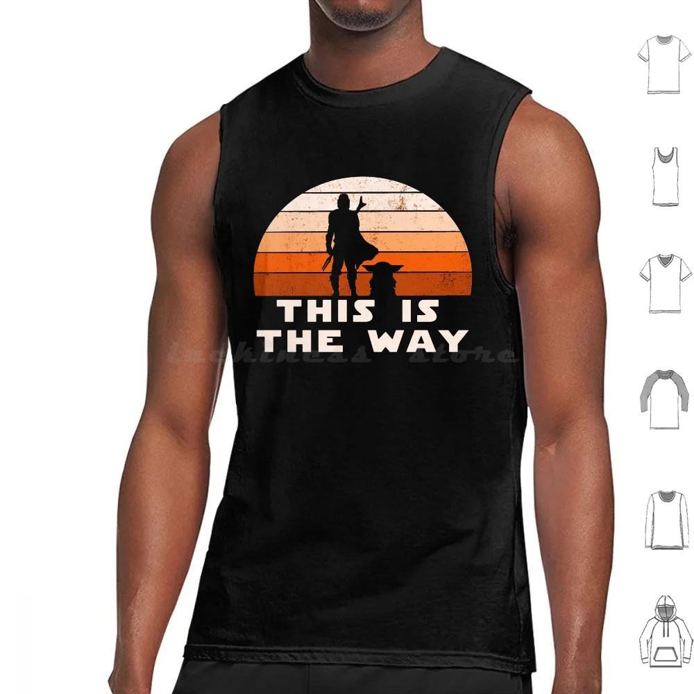 Mando Retro esto es el camino y el bebé puesta de sol camisetas sin mangas chaleco sin mangas bebé el este es el camino Mando tengo hablado el