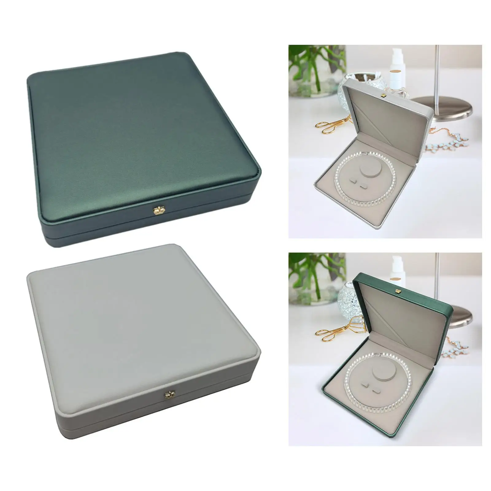 Jewelry Box,Necklace Bangle Display Box Gifts for Mom,Versatile Bracelets PU Leather,Portable Organizer Holder Display Case
