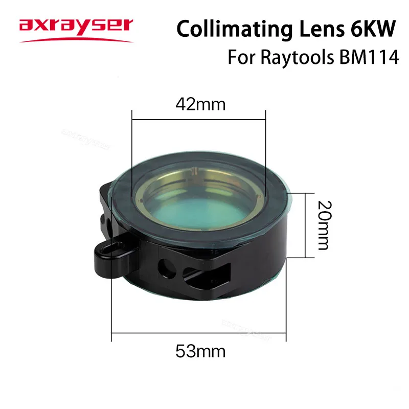Raytools BM114S Kollimations- und Fokussierlinse D37 F100 & D38.1 F200mm 1064 JGS1 mit Linsenhalter für Laserschneidkopf BM114 6KW – Detail 2