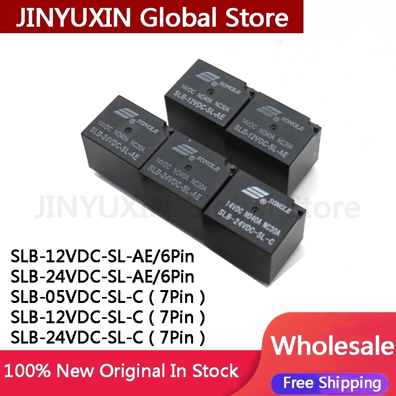 SLB-12VDC SLB-12VDC-SL-AE SLB-24VDC-SL-AE 6Pin SLB-05VDC-SL-C SLB-12VDC-SL-C 7Pin, em estoque, atacado, 5pcs