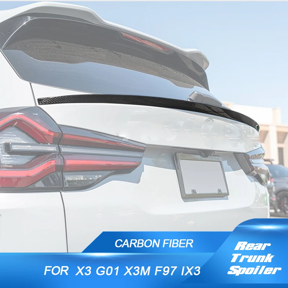 

Carbon Fiber Rear Trunk Spoiler Wing For BMW X3 X3M IX3 F97 2018-2022 Car Rear Tail Trunk Boot Lid Rear Wing Spoiler