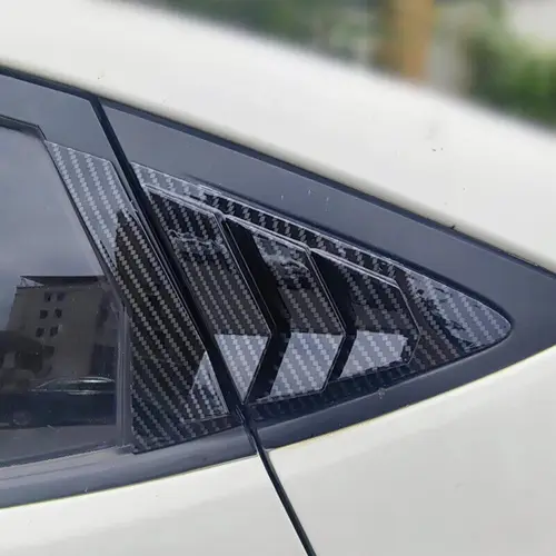 Imagen 2 del producto 2 uds para Hyundai Verna Sedan 2010-2016 ventana trasera de coche cubierta de rejilla de cuarto de ventilación lateral embellecedor de obturador Scoop ABS accesorios piezas