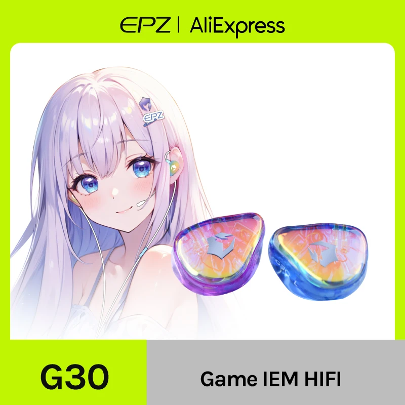 

EPZ G30 Wired Earphones HIFI Music IEM In Ear Headphones Gaming Headset Type-C 1.7MM/3.5MM ENC Noise Cancelling Custom Tuning