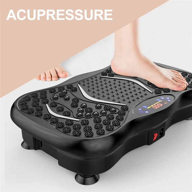 Home Use 3d Vibration Machine Plate Vibration Platform With Resistance Exercise Band