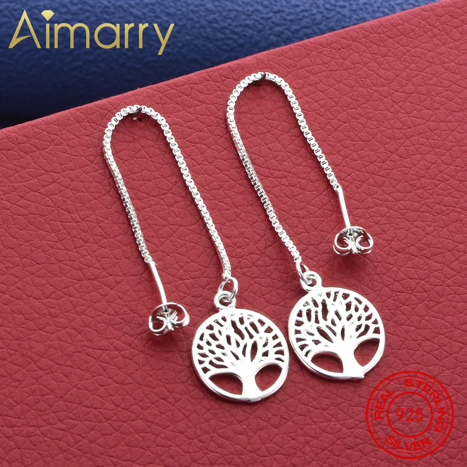 

Wholesale 925 Sterling Silver Earrings Wedding Jewelry Tree Of Life Girl Gift Cute Fashion Christmas Couple Hoop