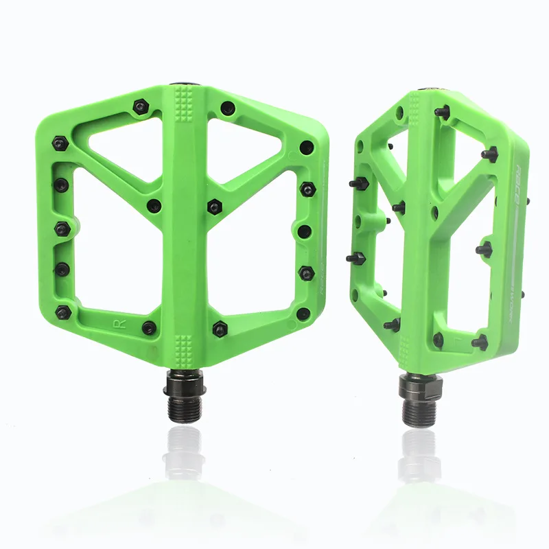 RACEWORK Bike Pedal Ultralight Sealed Bearing Perrin Nylon Anti-Slip Spikes Road MTB Bicycles Pedals Cycling Accessories