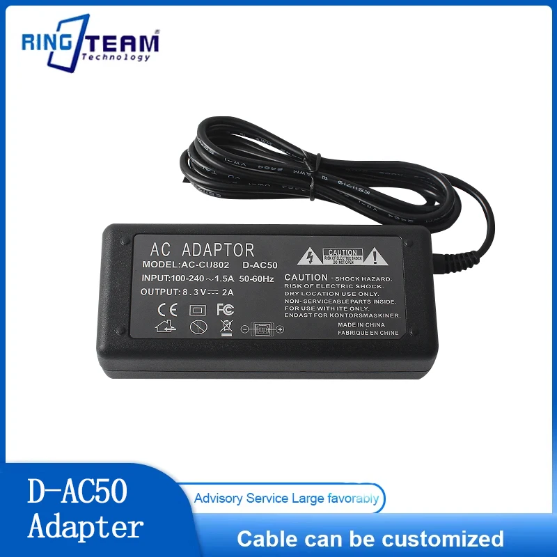 D-AC50 Power Adapter - 8.3V 2A for Pentax K10D/K20D/K-5/K-7 Stable DC Power