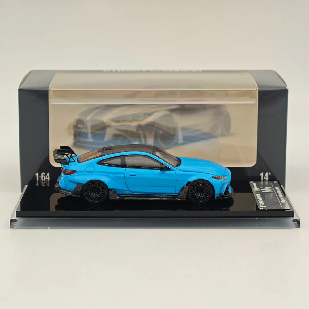 SW 1:64 M4 G82 Modelo Esportivo Limitado 499 Diecast Model Car Collection Auto Toys Presente Azul