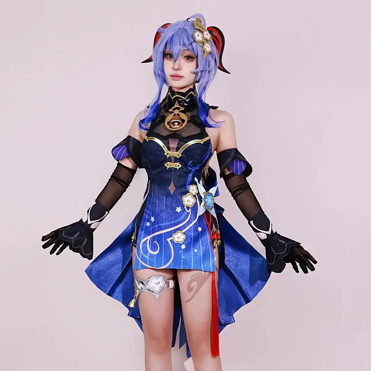 Costume Cosplay Ganyu Twilight Blossom pour Femme, Genshin Impact, Uniforme Adulte, Perruque Anime, Costumes d'Halloween, Tenue de Jeu Rick