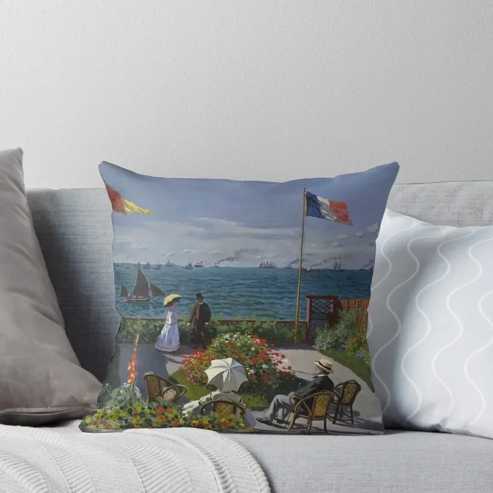 claude monet paintings, claude monet artwork, claude monet water lilies Throw Pillow Pillowcases Luxury Sofa Cushions pillow