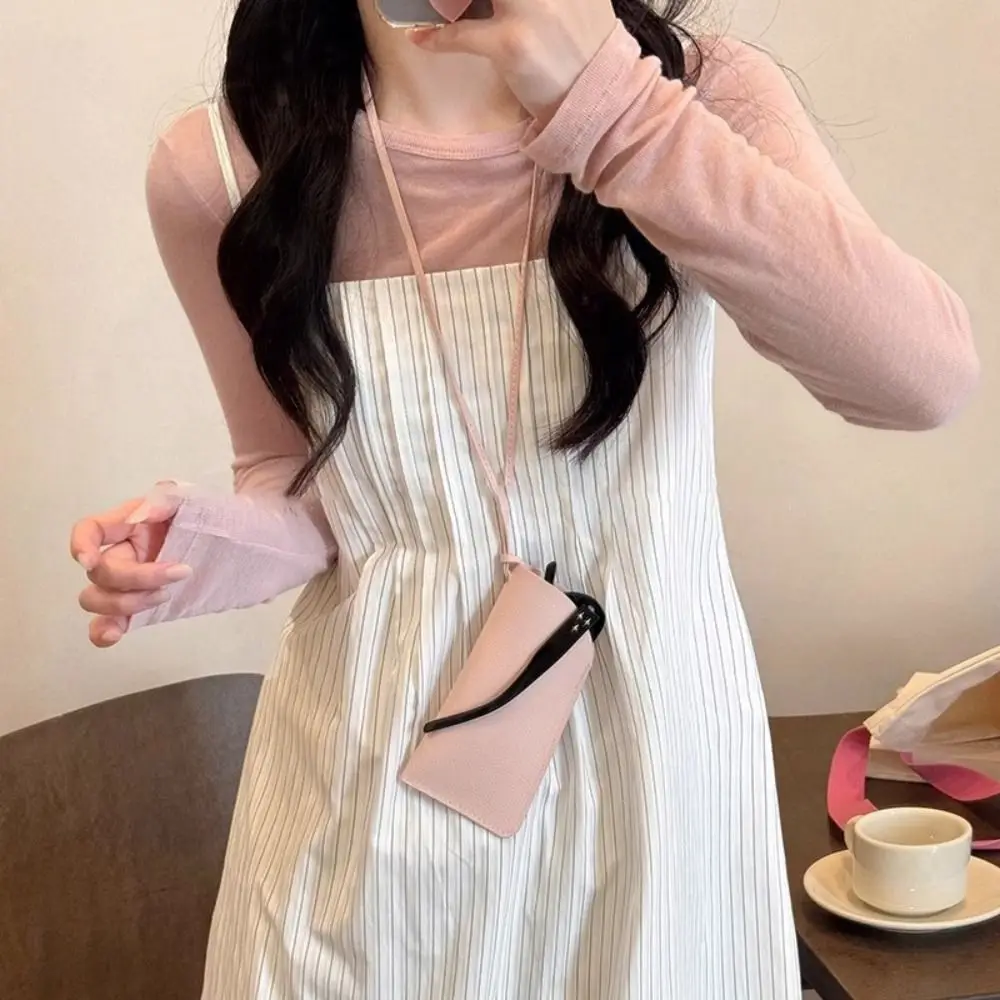 موضة بولي Leather الجلود العين نظارات القضية مع الحبل معلقة الرقبة نظارات حقيبة التخزين قلادة المحمولة نظارات كيس أكياس النساء