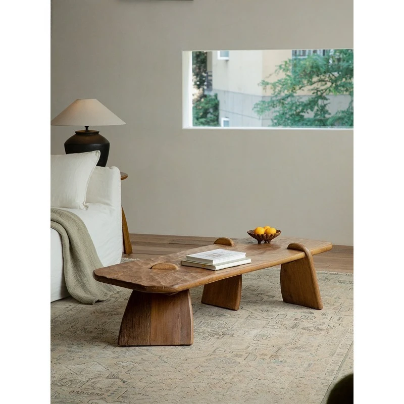 

Old wood renovation\ Japanese-style wabi-sabi coffee table coffee table designer creative casual tea table