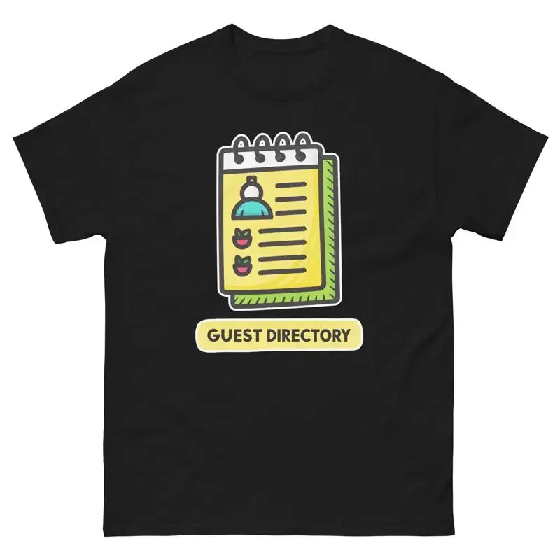 Guest Directory Hotel Item Travel Motel T Shirt