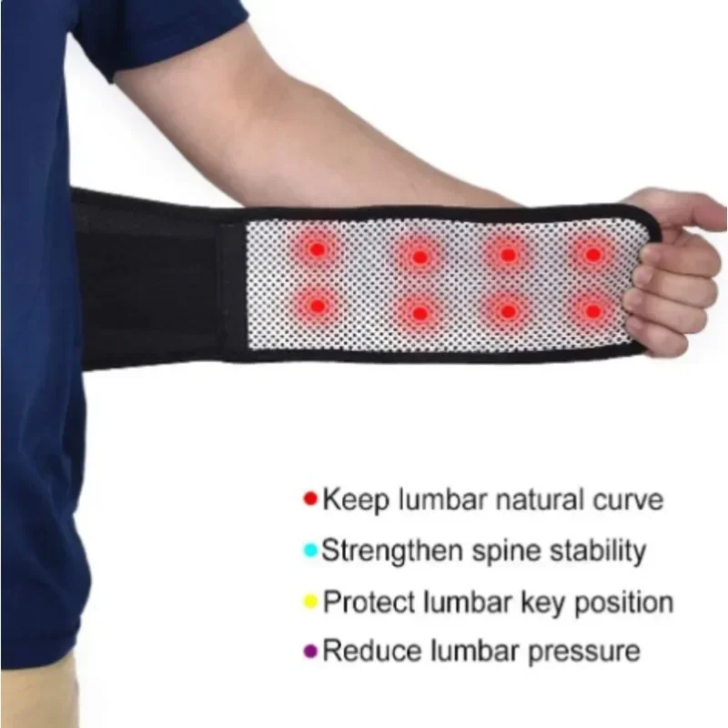 Waist Belt Tourmaline Self-heating Magnetic Therapy Lumbar Waist Brace for Men Women Gym Sports Support Back Relieve Waist Pain