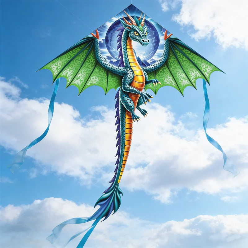 Cometa Pterosaurio, Pipa Voadora, Cerf Volants, para Adultos, Carretilha de Pipa, Kitesurfing, Juguete Novedoso, Cometa Eléctrica con Carrete Inalámbrico, Diversión