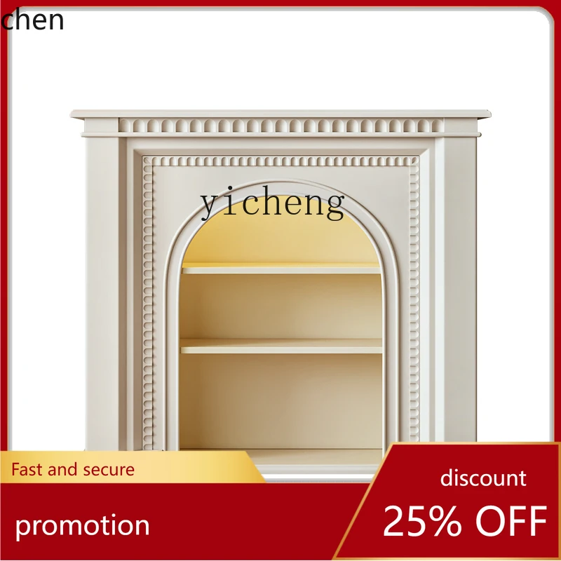 

ZML Fireplace Decorative Cabinet Vintage Living Room Fireplace Side Cabinet Fireplace Entrance Cabinet