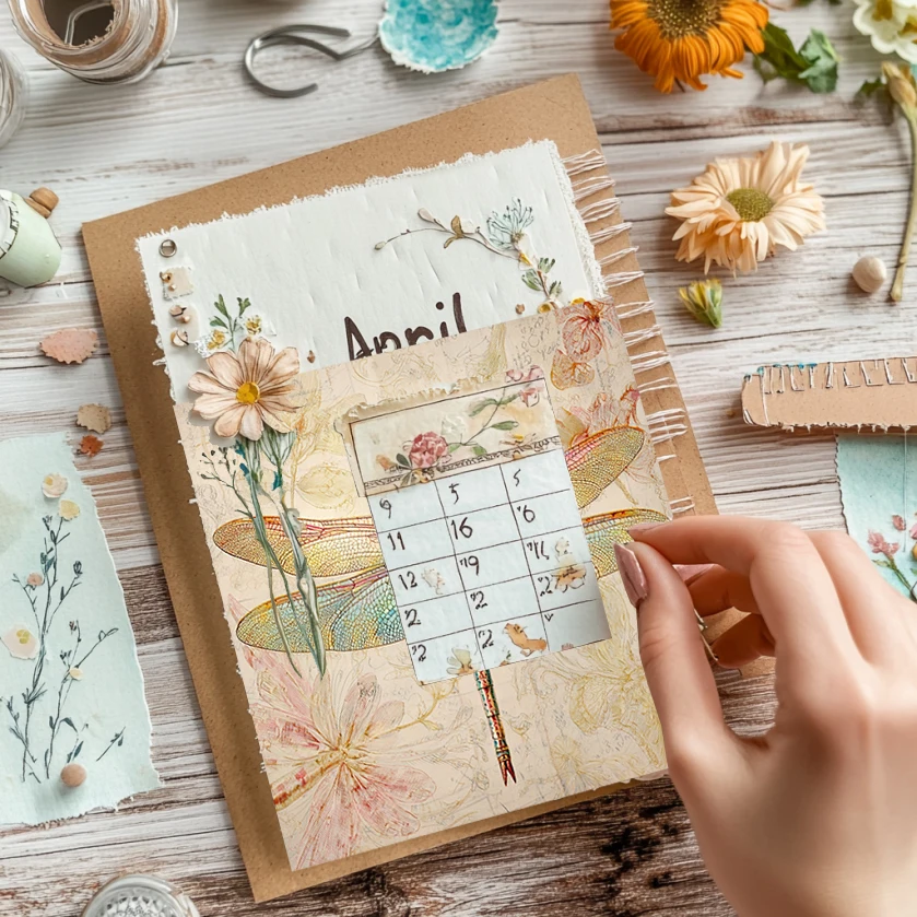 6"x6" plakboekset (36 vellen): Handgetekende vintage naaipatroonontwerpen – perfect voor scrapbooking, origami en knutseltijdschriften