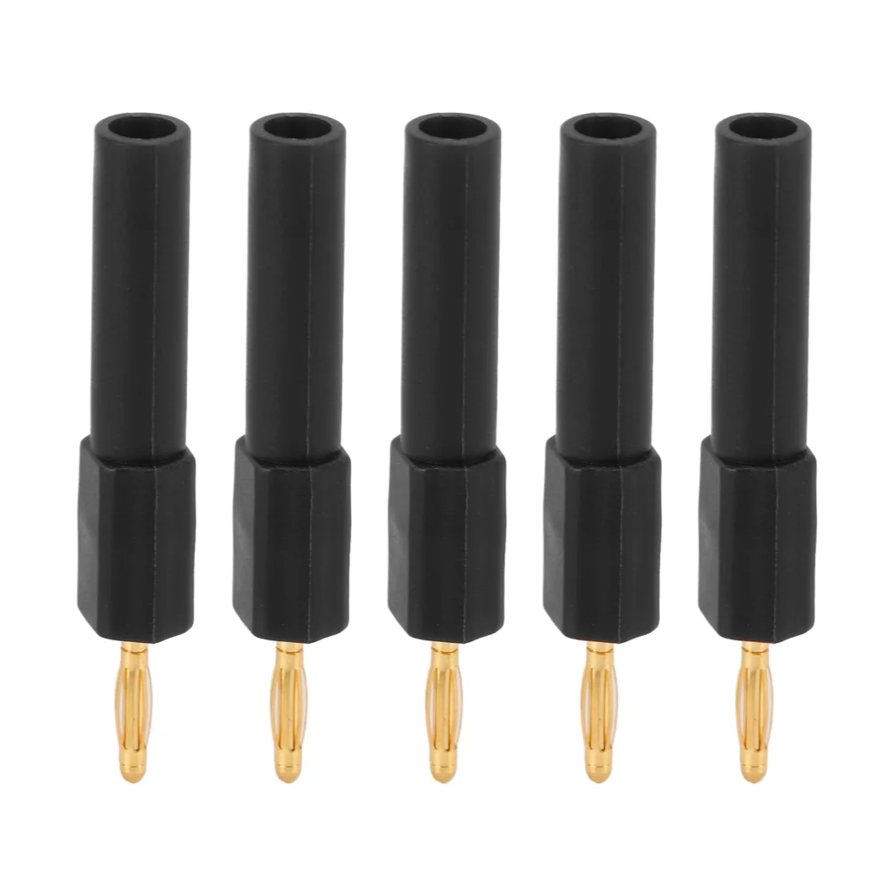 5pcs J.20011 2mm Male To 4mm Female Banana Adapter Brass PA Connector 36A 60VDC Red Black Yellow Green Blue For Test Probe