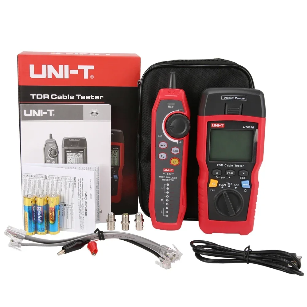 UNI T UT685B KIT Network Cable Tester TDR Cable Tracker Lan Tester RJ45 RJ11 Detector Wiring LCD Display Network Tool