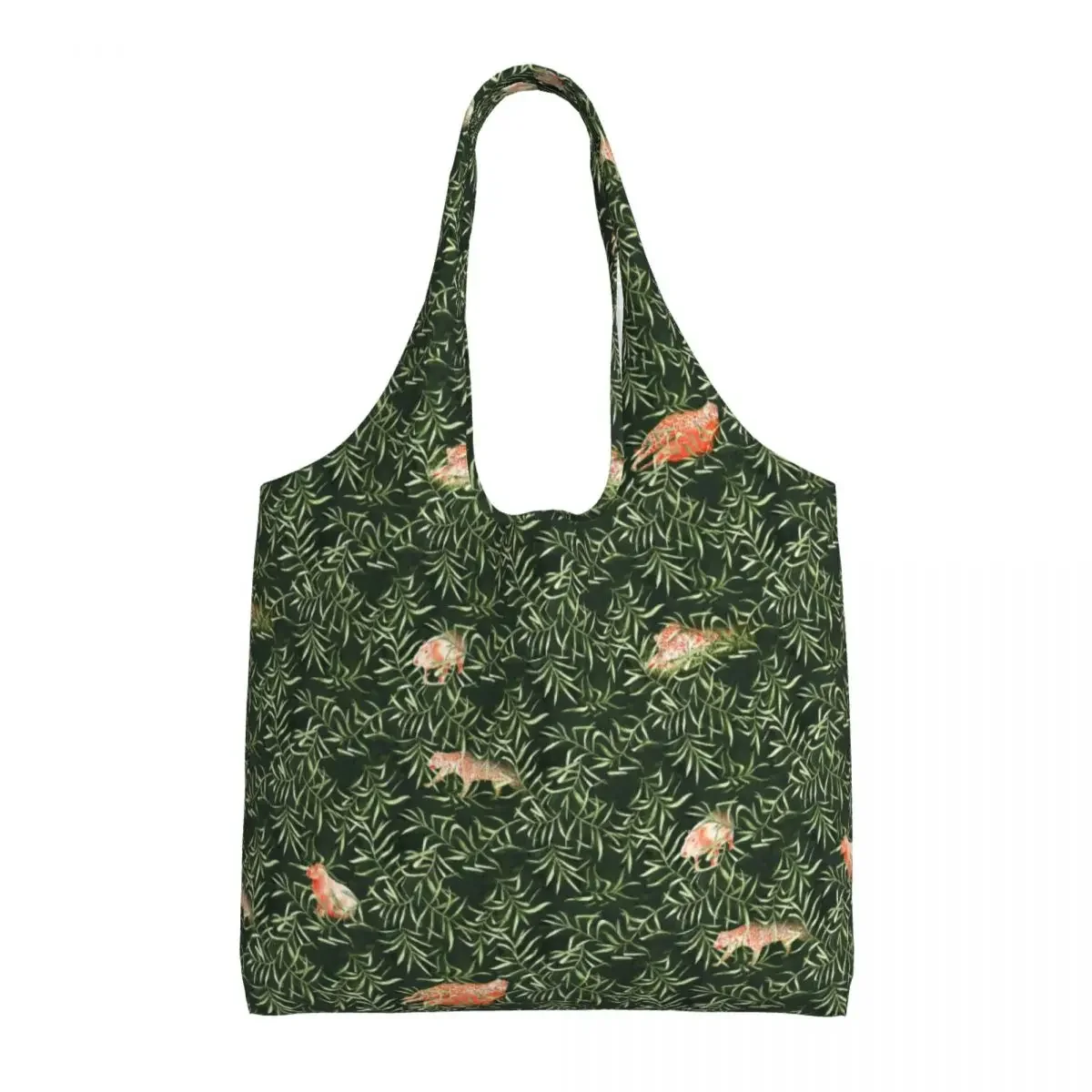 

Capybaras Pattern Groceries Shopping Bag Kawaii Printing Canvas Shopper Tote Shoulder Bag Big Capacity Portable Handbag