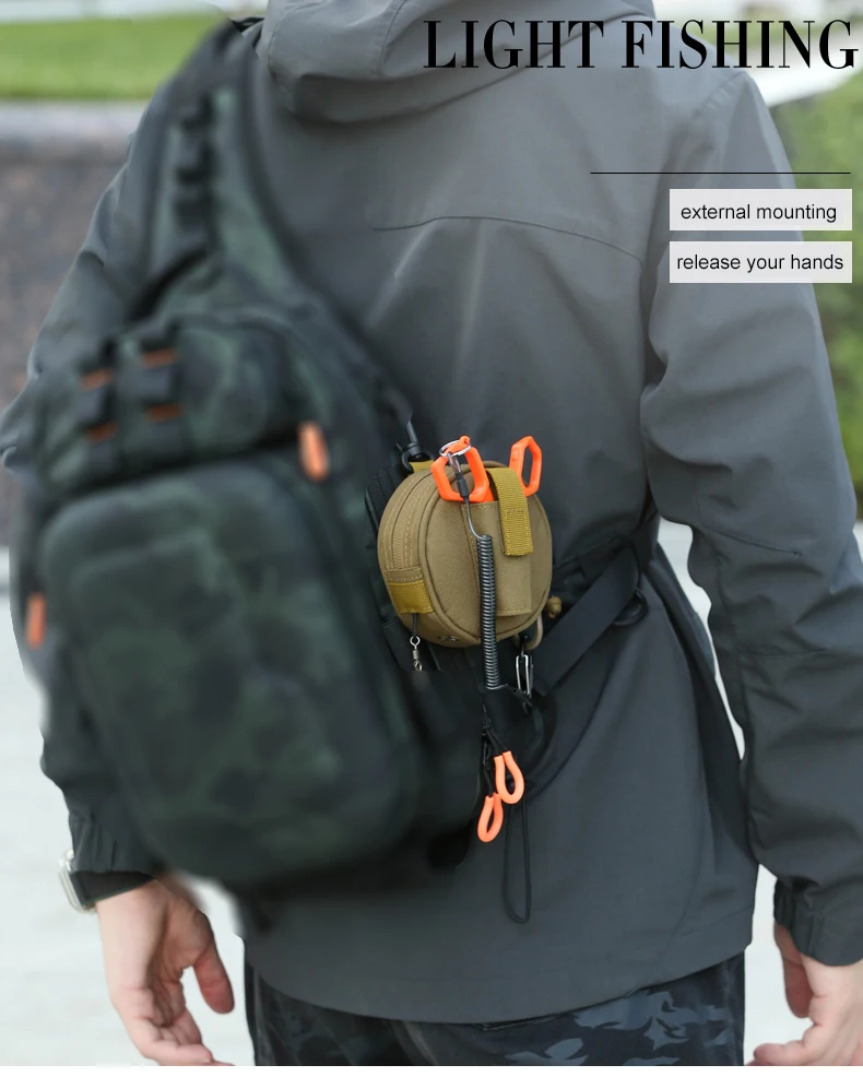 Taktische Molle Tasche Angelschnur Hängen Tasche mit Köder Zangen Halter Mini Brieftasche Karte Schlüssel Pack Camping Wanderung Jagd Geldbörse – Detail 3